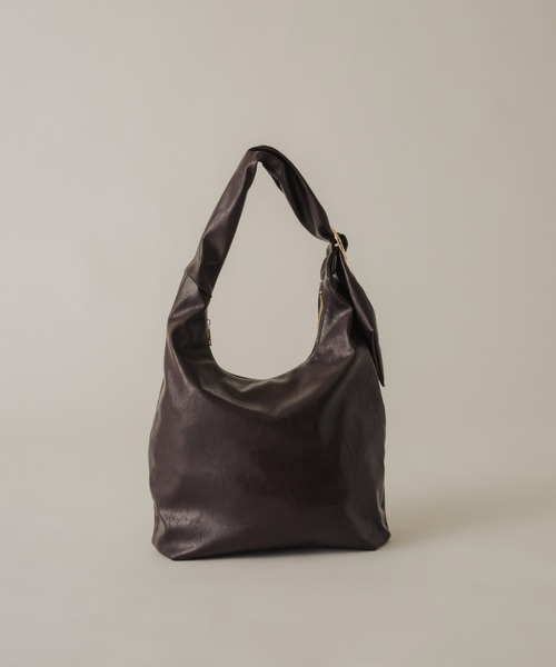 NEUNA（ヌナ）の「ワンハンドル2wayメタルバッグ（ショルダーバッグ・レディース・ブラック/ブラウン・FREE）」の5枚目の写真