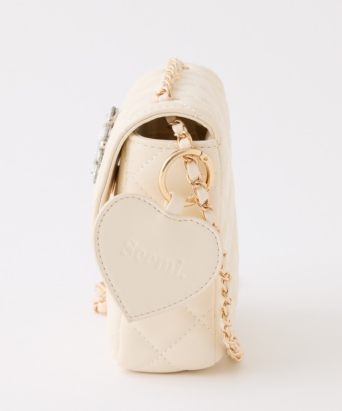 Seemi. byNICECLAUP( シーミーバイナイスクラップ)の「【Seemi.】キルティングミニバッグ(ショルダーバッグ・レディース・アイボリー/ブラック・FREE)」の7枚目の写真