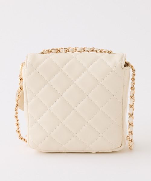 Seemi. byNICECLAUP( シーミーバイナイスクラップ)の「【Seemi.】キルティングミニバッグ(ショルダーバッグ・レディース・アイボリー/ブラック・FREE)」の8枚目の写真