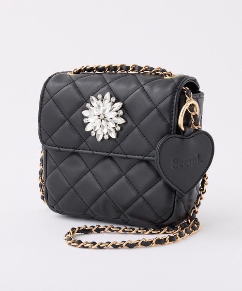 Seemi. byNICECLAUP( シーミーバイナイスクラップ)の「【Seemi.】キルティングミニバッグ(ショルダーバッグ・レディース・アイボリー/ブラック・FREE)」の11枚目の写真