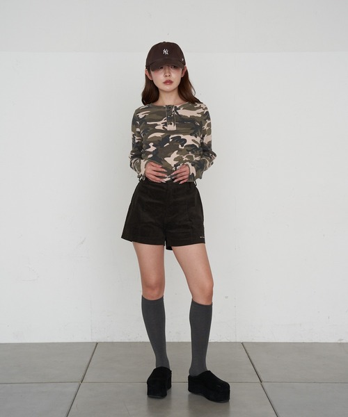 RAY CASSIN（レイカズン）の「迷彩ワッフルヘンリーTシャツ（Tシャツ/カットソー・レディース・ベージュ/ブラウン/カーキ・FREE）」の13枚目の写真