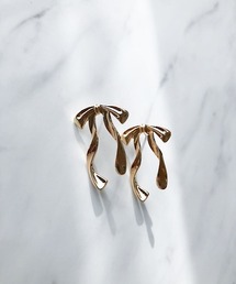 メタルロングリボンピアス
