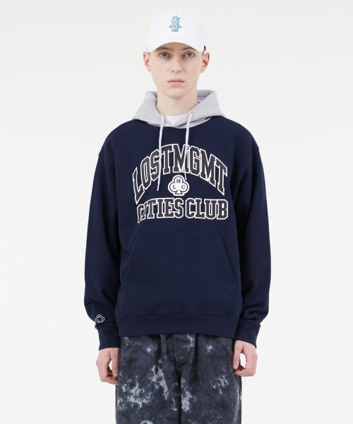 LMCの「CLUB ATHLETIC TWO TONE HOODIE navy(パーカー・レディース・その他・LARGE/MEDIUM/SMALL/X-LARGE)」の1枚目の写真