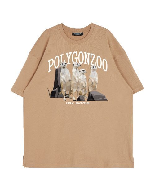 ASTRAL PROJECTION(アストラルプロジェクション)の「ポリゴンミアキャット ラウンドネック 15番手 綿 半袖Tシャツ_ベージュ(Tシャツ/カットソー・メンズ・その他・X-LARGE/LARGE/MEDIUM)」の2枚目の写真