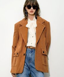 UNTAGE（アンテージ）の「コットンコーデュロイブレザー[ブラウン(ユニセックス)]_UTO-FB92（テーラードジャケット）」