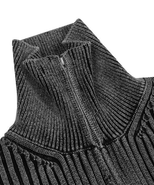 DRAW FIT（ドローフィット）の「オブリークハイネックニットジップアップトラッカー[D.GREY]（カーディガン/ボレロ・メンズ・その他・MEDIUM/LARGE/X-LARGE）」の5枚目の写真