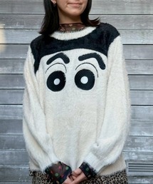 Candy Stripper | 【クレヨンしんちゃん】ふわふわ フェイス ニット(ニット/セーター)