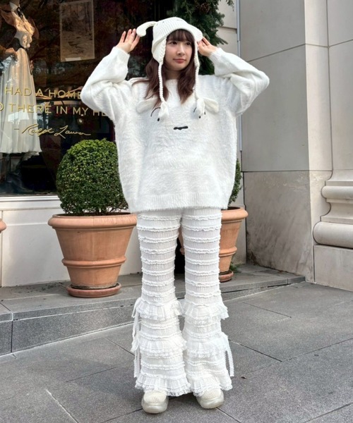 Candy Stripper（キャンディストリッパー）の「【クレヨンしんちゃん】ふわふわ フェイス ニット（ニット/セーター・レディース・オフホワイト/ベージュ/ピンク・FREE）」の14枚目の写真