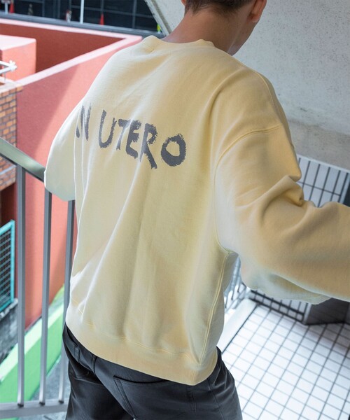 NIRVANA × monkey time＞プリント クルーネック スウェット