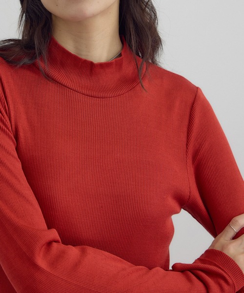 SALON adam et rope'(サロン アダム エ ロペ)の「Hug Silkハイネックプルオーバー(Tシャツ/カットソー・レディース・ブラック/レッド/ホワイト・FREE)」の19枚目の写真