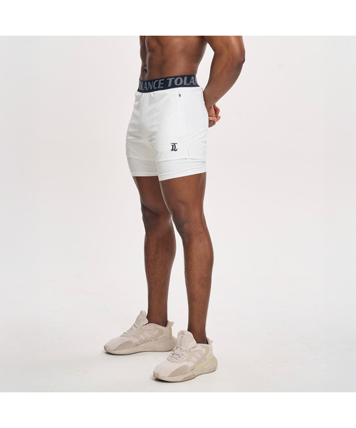 TOLANCE(トランス)の「アクティブパフォーマンスレギンスショーツ - スノーホワイト(その他パンツ・メンズ・ホワイト・MEDIUM/LARGE/X-LARGE)」の1枚目の写真
