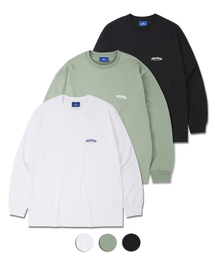 DOLPHIN WAVE APPAREL（ドルフィンウェーブアパレル）の「[3パック]ドルフィンアーチロゴロングスリーブTシャツホワイト＆ライトカーキ＆ブラック（Tシャツ/カットソー）」