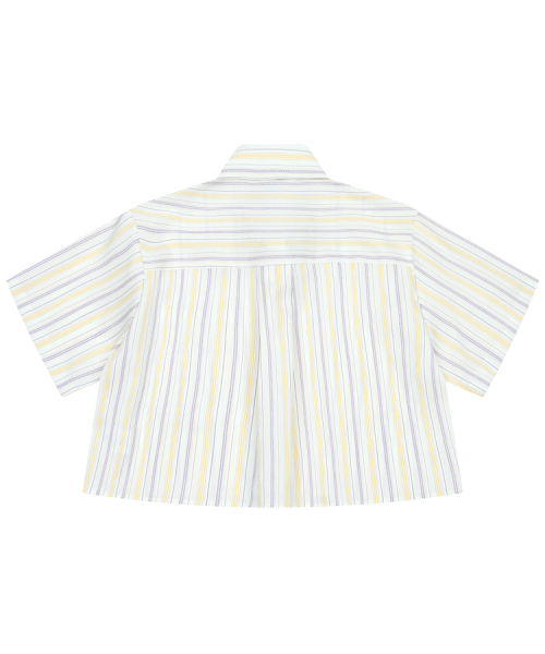 KINETICLO(キネティクロ)の「ストライプクロップ半袖シャツ(ラベンダー)(シャツ/ブラウス・レディース・その他・ONE)」の3枚目の写真