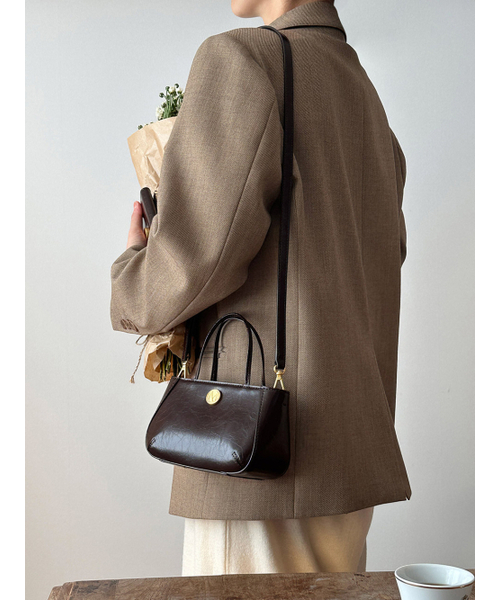 COTEDEMOI(コテドムア)の「Ecrin petit tote bag - Chocolate brown(トートバッグ・レディース・その他・FREE)」の2枚目の写真
