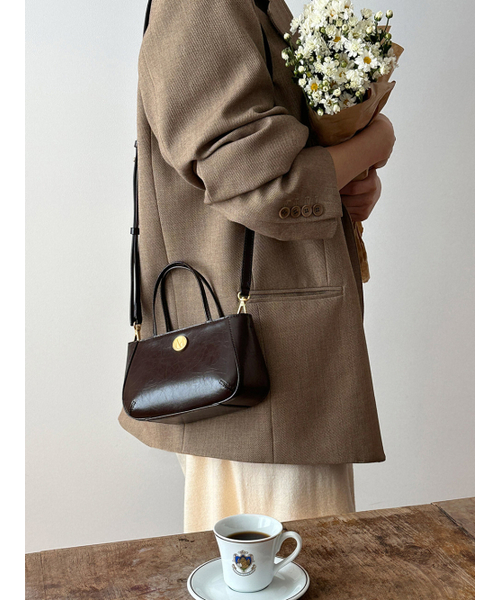 COTEDEMOI(コテドムア)の「Ecrin petit tote bag - Chocolate brown(トートバッグ・レディース・その他・FREE)」の4枚目の写真