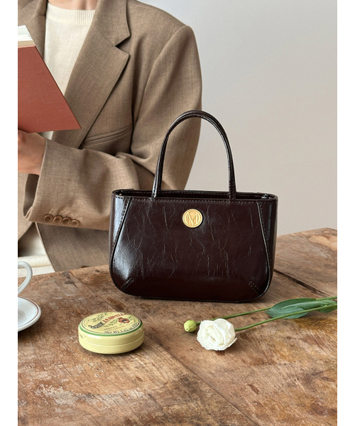 COTEDEMOI(コテドムア)の「Ecrin petit tote bag - Chocolate brown(トートバッグ・レディース・その他・FREE)」の5枚目の写真