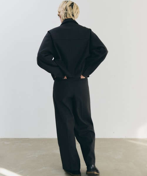 lit(リット)の「Wool Like Short Zip Blouson(ブルゾン・レディース・チャコールグレー/ブラック・FREE)」の22枚目の写真