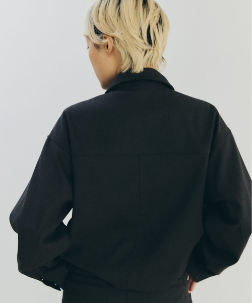 lit(リット)の「Wool Like Short Zip Blouson(ブルゾン・レディース・チャコールグレー/ブラック・FREE)」の17枚目の写真