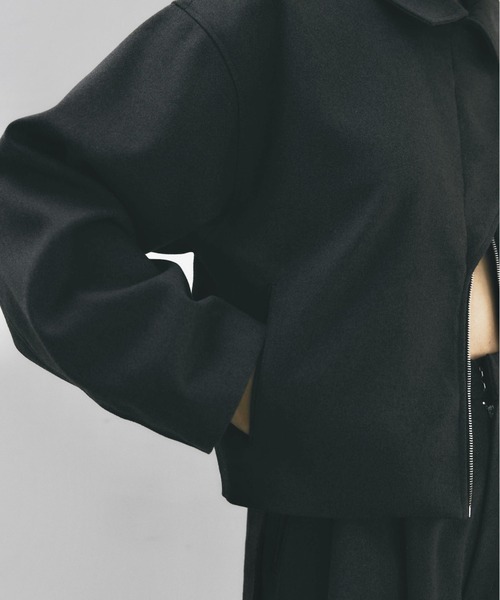lit(リット)の「Wool Like Short Zip Blouson(ブルゾン・レディース・チャコールグレー/ブラック・FREE)」の19枚目の写真