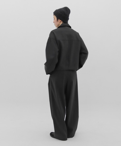 lit(リット)の「Wool Like Short Zip Blouson(ブルゾン・レディース・チャコールグレー/ブラック・FREE)」の12枚目の写真