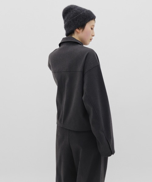 lit(リット)の「Wool Like Short Zip Blouson(ブルゾン・レディース・チャコールグレー/ブラック・FREE)」の7枚目の写真