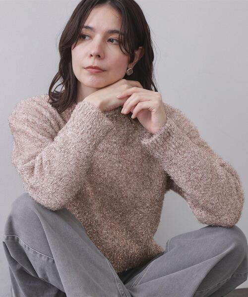 セール】きらきらフェザーニット【洗濯機OK】（ニット/セーター