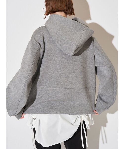 ELENDEEK（エレンディーク）の「ドロストブラウスセットフーディ（パーカー・レディース・ブラック/グレー/ブラウン・FREE）」の6枚目の写真