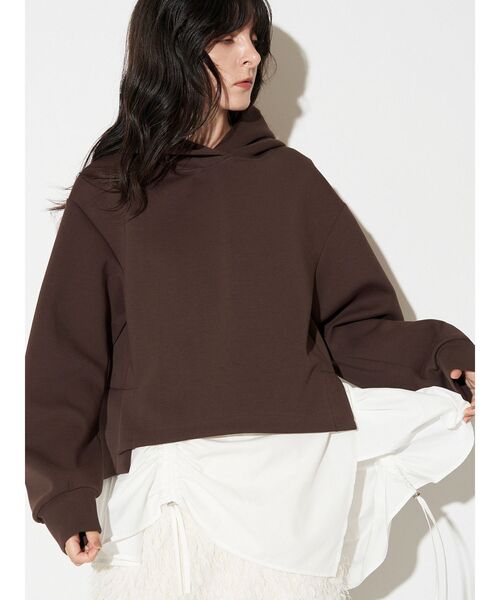 ELENDEEK（エレンディーク）の「ドロストブラウスセットフーディ（パーカー・レディース・ブラック/グレー/ブラウン・FREE）」の12枚目の写真