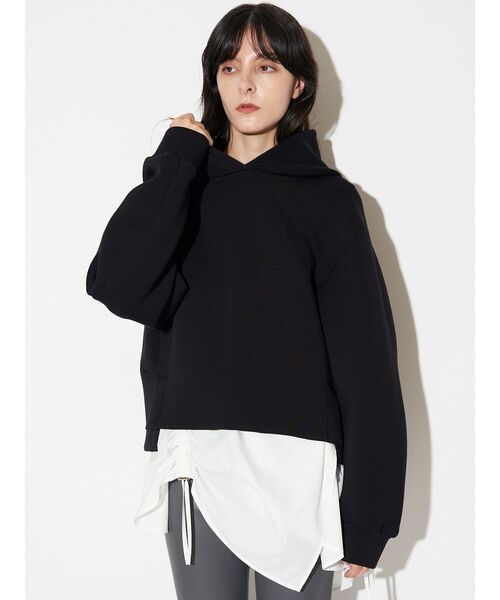 ELENDEEK（エレンディーク）の「ドロストブラウスセットフーディ（パーカー・レディース・ブラック/グレー/ブラウン・FREE）」の19枚目の写真