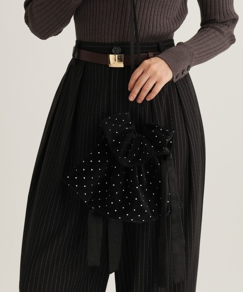 studio CLIP（スタディオクリップ）の「【daily CLIP】キラキラミニバッグ（ハンドバッグ・レディース・ブラック/ブラウン・FREE）」の2枚目の写真