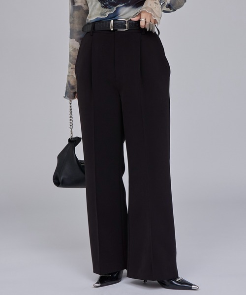 Lui's（ルイス）の「【Miu企画】セミフレアスラックス（スラックス・レディース・ブラウン/ブラック・36/38）」の7枚目の写真