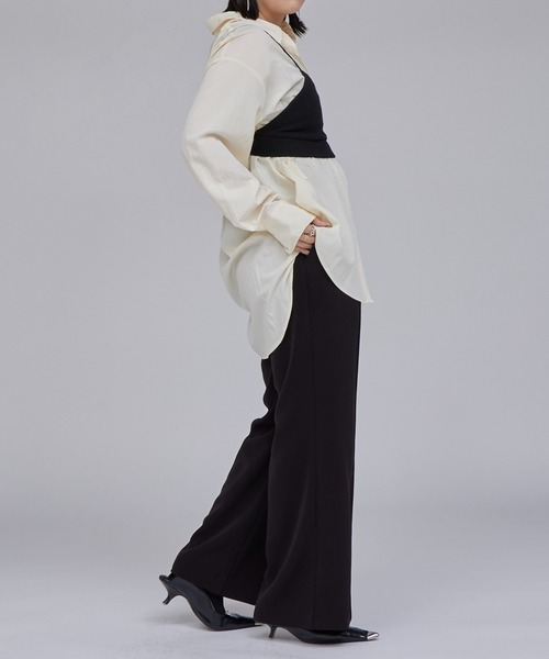 Lui's（ルイス）の「【Miu企画】セミフレアスラックス（スラックス・レディース・ブラウン/ブラック・36/38）」の18枚目の写真