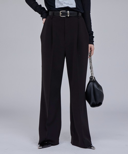 Lui's（ルイス）の「【Miu企画】セミフレアスラックス（スラックス・レディース・ブラウン/ブラック・36/38）」の14枚目の写真