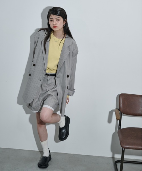 THE YOn(ザヨン)の「スイッチヘムロールアップショートパンツ(その他パンツ・レディース・チャコールグレー/グレー/ベージュ・FREE)」の2枚目の写真
