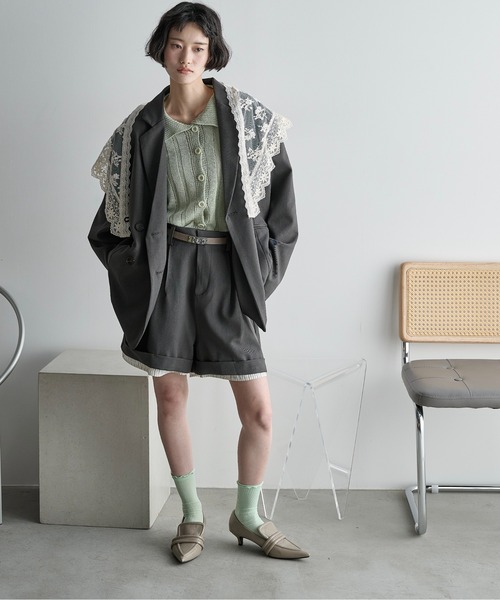 THE YOn(ザヨン)の「スイッチヘムロールアップショートパンツ(その他パンツ・レディース・チャコールグレー/グレー/ベージュ・FREE)」の1枚目の写真