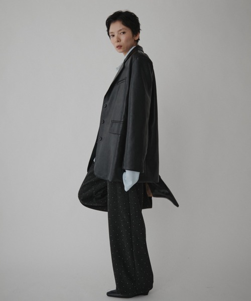 VION（ヴィオン）の「グリマーリラクストワイドパンツ / Glimmer Relaxed Wide Pants（スウェットパンツ・レディース・ブラック/グレー・FREE）」の18枚目の写真