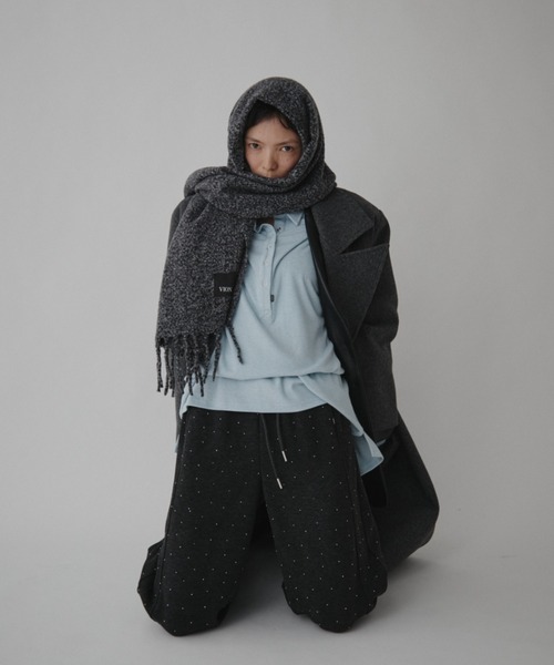 VION（ヴィオン）の「グリマーリラクストワイドパンツ / Glimmer Relaxed Wide Pants（スウェットパンツ・レディース・ブラック/グレー・FREE）」の5枚目の写真