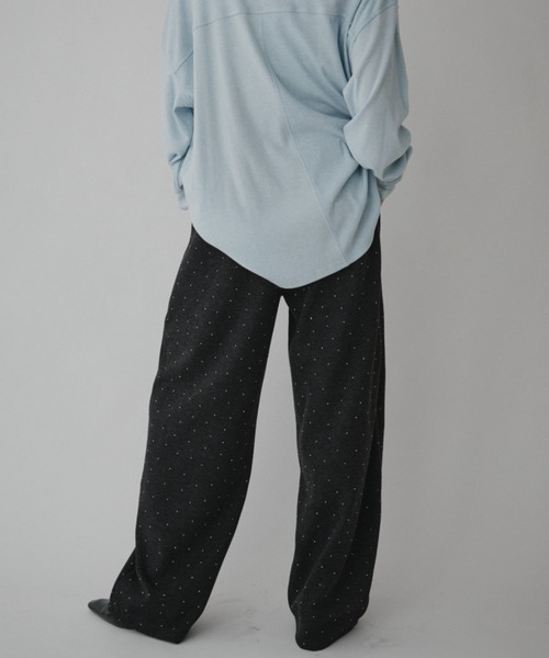 VION（ヴィオン）の「グリマーリラクストワイドパンツ / Glimmer Relaxed Wide Pants（スウェットパンツ・レディース・ブラック/グレー・FREE）」の13枚目の写真