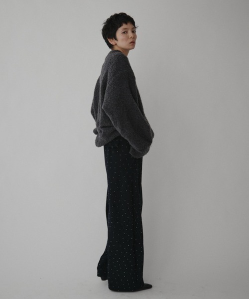 VION（ヴィオン）の「グリマーリラクストワイドパンツ / Glimmer Relaxed Wide Pants（スウェットパンツ・レディース・ブラック/グレー・FREE）」の12枚目の写真