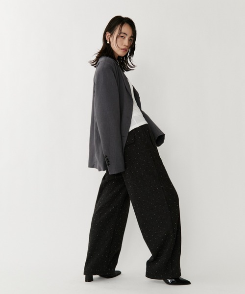 VION（ヴィオン）の「グリマーリラクストワイドパンツ / Glimmer Relaxed Wide Pants（スウェットパンツ・レディース・ブラック/グレー・FREE）」の21枚目の写真
