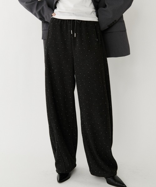 VION（ヴィオン）の「グリマーリラクストワイドパンツ / Glimmer Relaxed Wide Pants（スウェットパンツ・レディース・ブラック/グレー・FREE）」の22枚目の写真