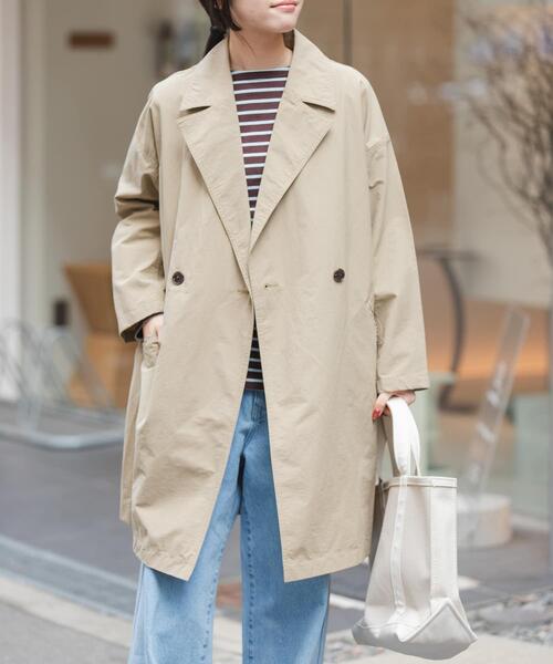 FORK&SPOON(フォークアンドスプーン)の「FORK&SPOON オーバーライトミドルコート(その他アウター・レディース・ベージュ/モカ/ネイビー・1)」の1枚目の写真