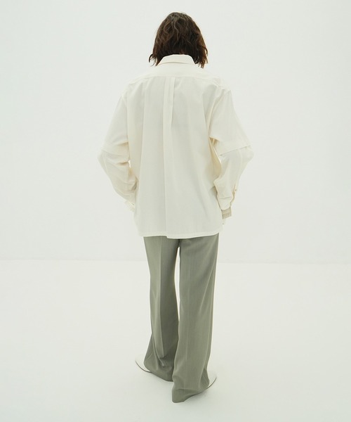 CLANE(クラネ)の「JEWELRY OVER SHIRTS(シャツ/ブラウス・レディース・ブラック/ホワイト・2/1)」の14枚目の写真