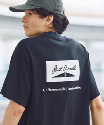 CONVERSE JACK PURCELL/コンバース ジャックパーセル エンザイム加工 スムース ポイントロゴ刺繍/グラフィックプリント 半袖Tシャツ