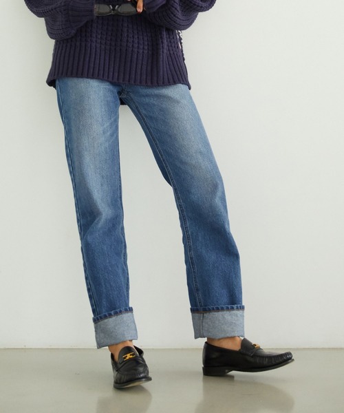 BAYFLOW（ベイフロー）の「【知久友里恵さんコラボ】スリムストレートデニム（デニムパンツ・レディース・ブルー・SMALL/MEDIUM）」の16枚目の写真
