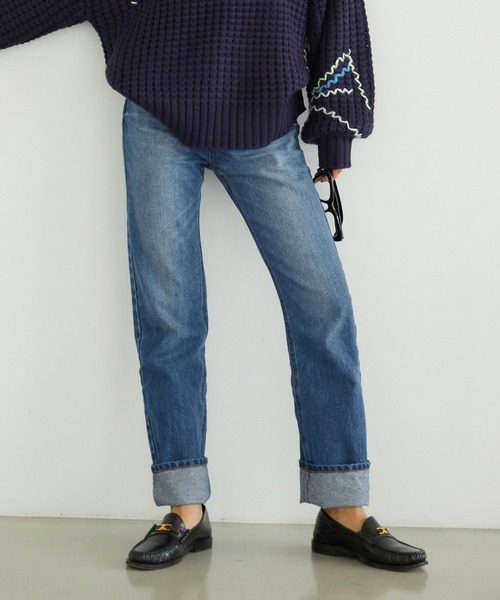 BAYFLOW（ベイフロー）の「【知久友里恵さんコラボ】スリムストレートデニム（デニムパンツ・レディース・ブルー・SMALL/MEDIUM）」の17枚目の写真