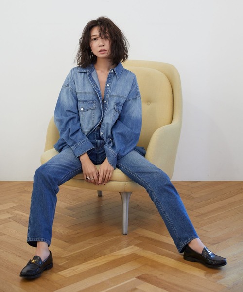 BAYFLOW（ベイフロー）の「【知久友里恵さんコラボ】スリムストレートデニム（デニムパンツ・レディース・ブルー・SMALL/MEDIUM）」の19枚目の写真