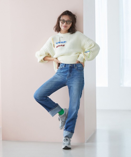 BAYFLOW（ベイフロー）の「【知久友里恵さんコラボ】スリムストレートデニム（デニムパンツ・レディース・ブルー・SMALL/MEDIUM）」の14枚目の写真