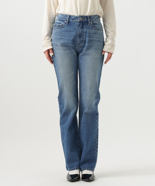 BAYFLOW（ベイフロー）の「【知久友里恵さんコラボ】スリムストレートデニム（デニムパンツ・レディース・ブルー・SMALL/MEDIUM）」の3枚目の写真