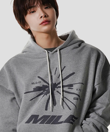 ファイヤークラッカー スウェット フード GREY